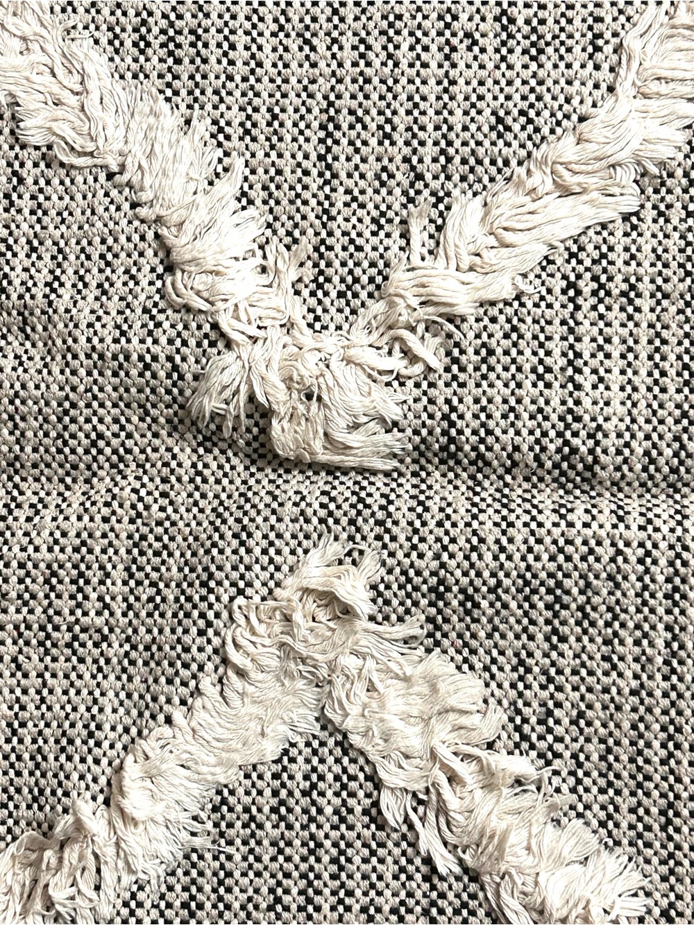 Woven Fringe Chevron Rug - Picture 2 of 3